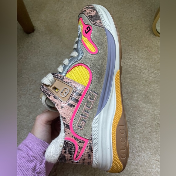 GUCCI women’s Ultrapace multicolor sneakers | snake print sz 37 - Picture 14 of 14